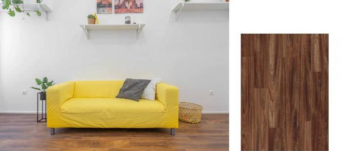 PVC vloer met donkere houtlook